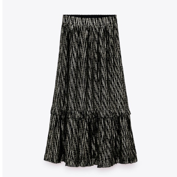 ZARA 🖤Metallic maxi skirt - Picture 6 of 7